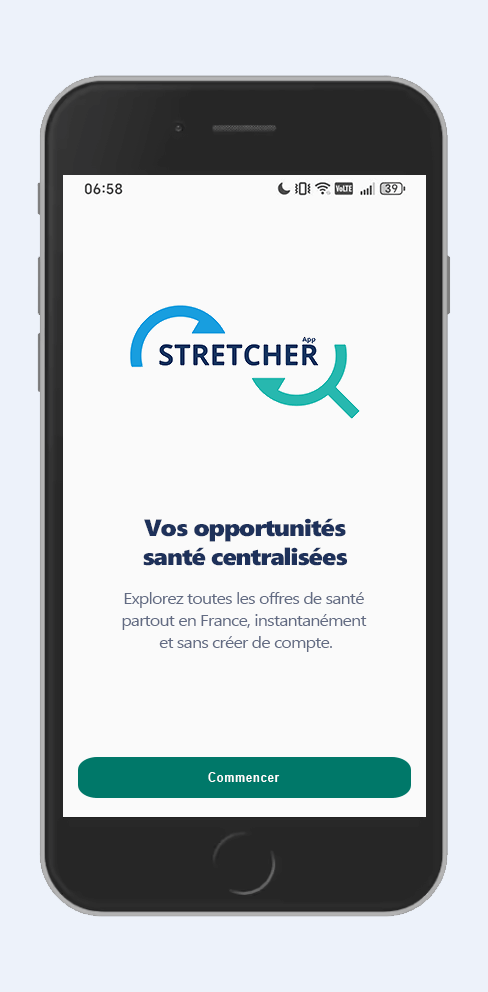 Écran d'accueil Stretcher